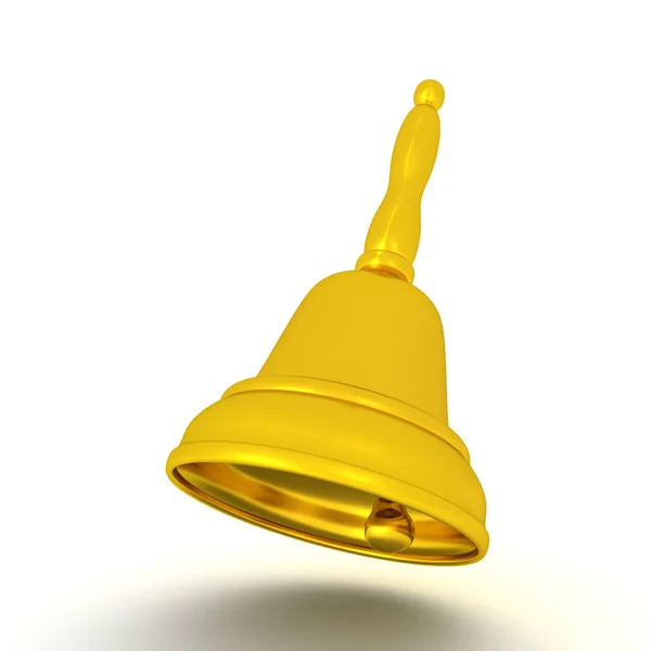 3D illustration of a golden bell — Stock Photo, Image