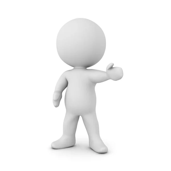 3D Character pointing in the right direction — Stock Photo, Image