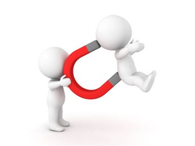  3d karakter başka bir karakter esir bir mıknatıs tutan