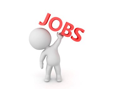 3d karakter işleri söyleyerek bir kayıt tutarak