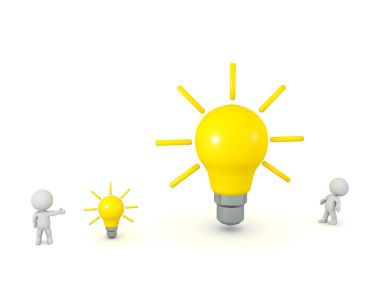 Küçük bir fikir ve büyük bir fikir ile 3D karakterler