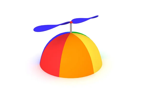 3D illustration av färgglada propeller hat — Stockfoto