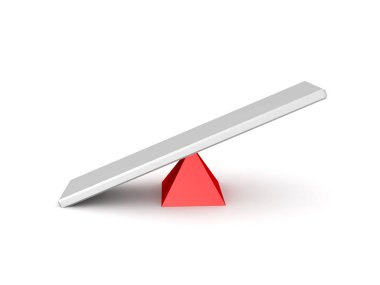 sola yaslanmış tahterevalli 3D çizimi