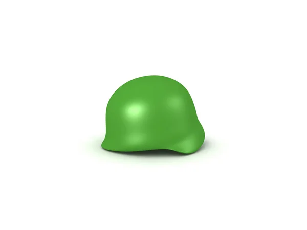 3D ілюстрація зеленого армійського шолома — стокове фото