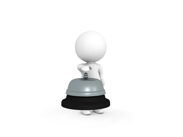 Carácter 3D timbre campana de recepción — Foto de Stock