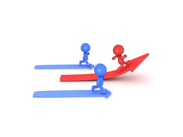 3D illustration depicting the idea of out doing your competitors — Stock Photo, Image