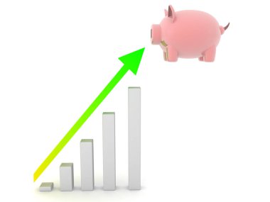 Sağ üst tarafında domuz budu olan 3D çizelge.