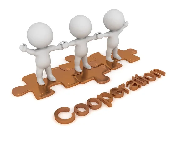 3D Concept image about cooperation — Stock Photo, Image