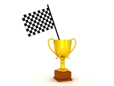 Üzerinde işaretli bayrak bulunan 3d kupa oluşturma