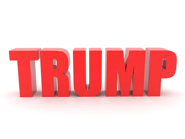 3D Red text saying TRUMP — Stock Photo, Image