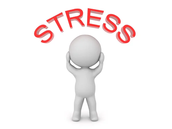 3D Concept image about being stressed — Stock Photo, Image