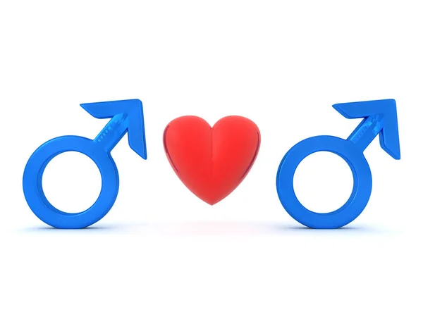 同性愛の愛を描いた3Dシンボル — ストック写真