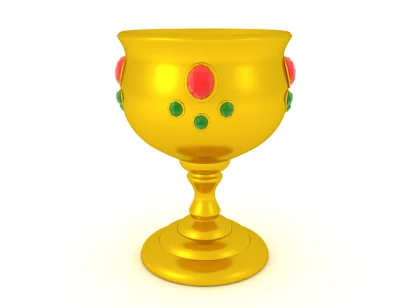 Representación 3D de copa dorada — Foto de Stock