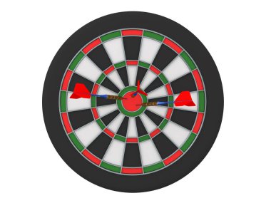 3d dart hedefi içinde dart olan görüntüleme