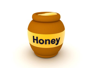 Balla doldurulmuş 3 boyutlu kavanoz. 3B görüntüleme beyaz üzerine izole edildi.