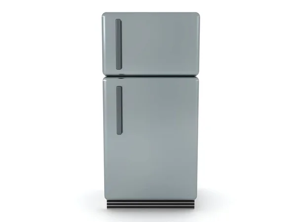 Representación Refrigerador Representación Aislada Blanco — Foto de Stock