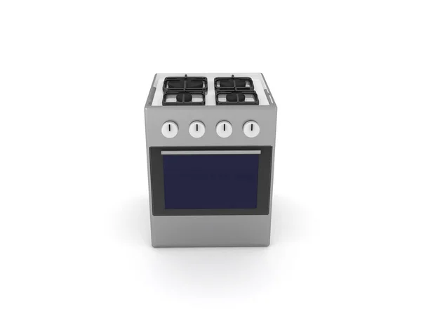 Rendering Stove Rendering Isolated White — Stock Photo, Image