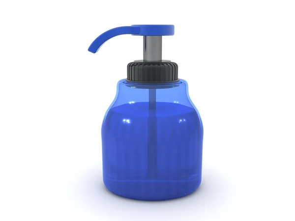 Representación Botella Desinfectante Manos Representación Aislada Blanco — Foto de Stock