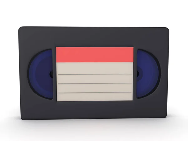 Vhsビデオテープの3Dレンダリング 白で隔離された3Dレンダリング — ストック写真