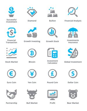 Kişisel ve iş Finans Icons Set 4 - Sympa serisi