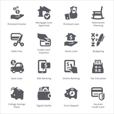 Kişisel ve iş Finans Icons Set 2 - Sympa serisi