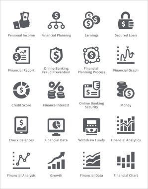 Kişisel ve iş Finans Icons Set 5 - Sympa serisi