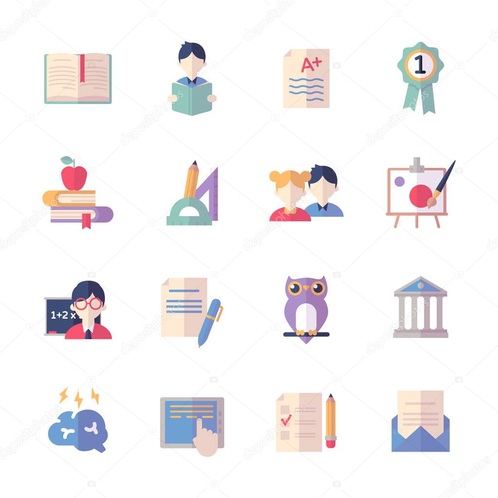 Education Icons Set 2 - Flat Series