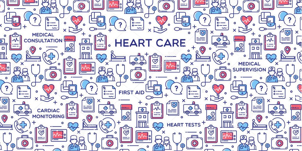Heart Care Vector Illustration