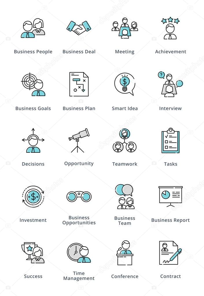 Business Icons - Outline Series