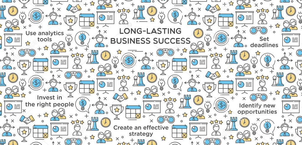Long-Lasting Business Success Vector Illustration
