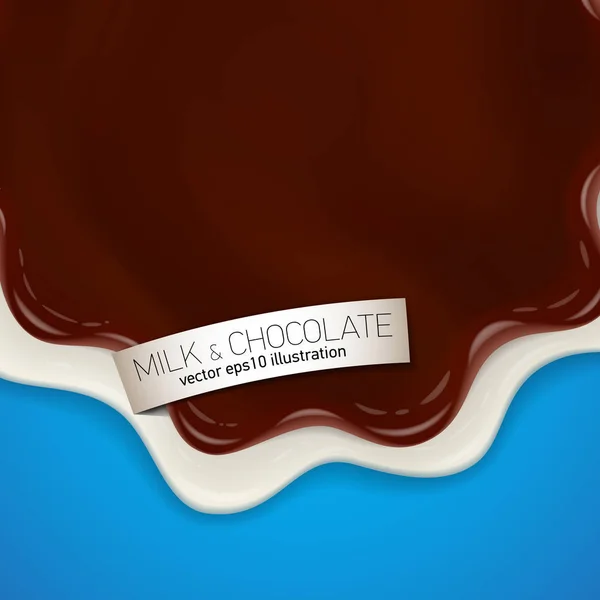 Verse heerlijke chocolade en gelei of jam yougurt vectorillustratie — Stockvector