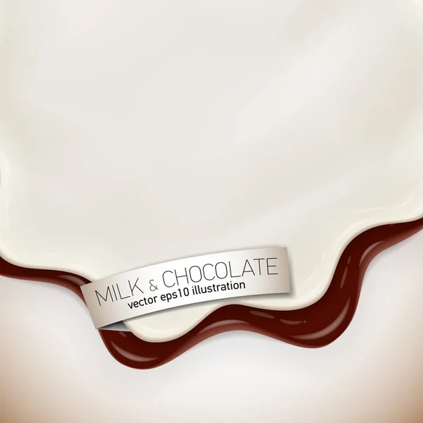 Fresco delicioso vector de chocolate y jalea o mermelada yougurt ilustración — Archivo Imágenes Vectoriales