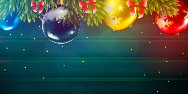 Weihnachten Vektor Hintergrund für Winter neue 2017 Jahr Feiertage Feier — Stockvektor