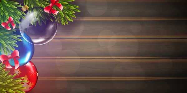 Kış 2017 yılbaşı tatilleri kutlama için Noel vektör arka plan — Stok Vektör