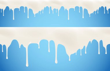 Süt veya yoğurt beyaz arka plan vektör seamle üzerinde sızıntı