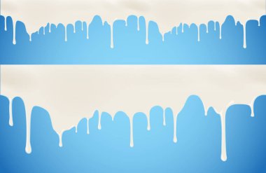 Süt veya yoğurt beyaz arka plan vektör seamle üzerinde sızıntı