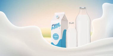 Vektör süt parlak arka plan