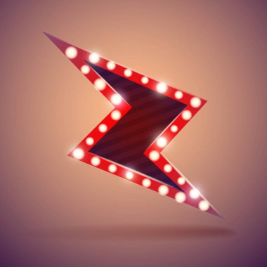 Işıklar vektör çizim ile soyut retro afiş