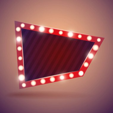 Işıklar vektör çizim ile soyut retro afiş