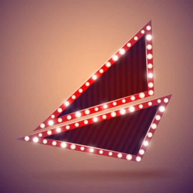 Işıklar vektör çizim ile soyut retro afiş