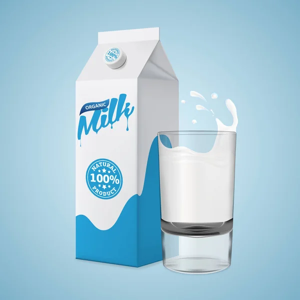 Vector milk bright background — Stock Vector