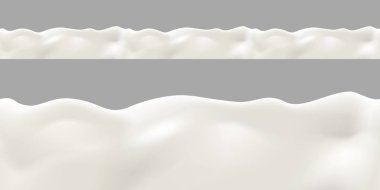 tam süt yoğurt ve krema büyük sıçrama seti, dökme ve sıçrama 3d vektör gerçekçi illüstrasyon, günlük içecek içecek ürün tasarım elementleri, ambalaj, süt kutusu, şişe