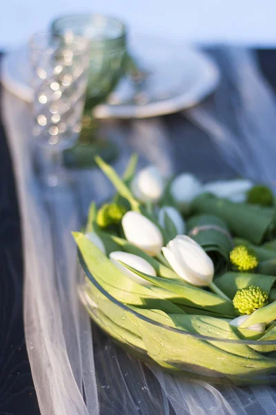 Flower Arrangement Table — Stock Photo, Image