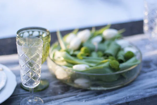 Flower Arrangement Table — Stock Photo, Image