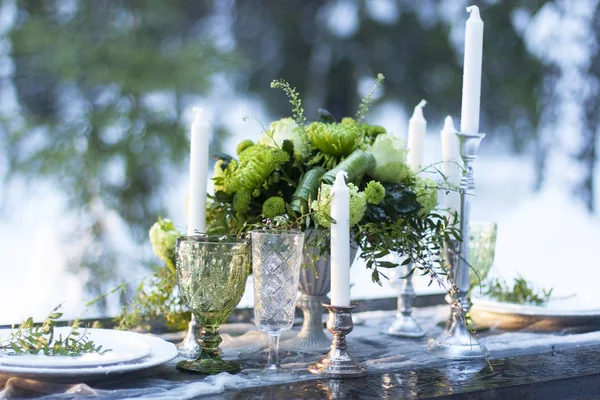 Flower Arrangement Table — Stock Photo, Image