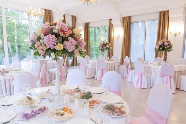 Hermosas Flores Pasillo Día Boda — Foto de Stock