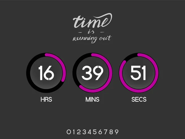Tech countdown timer — Stock Vector