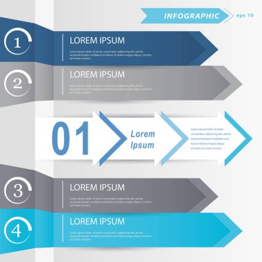 Infographic için vektör ok