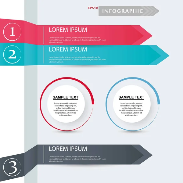 Vector pijlen voor infographic — Stockvector