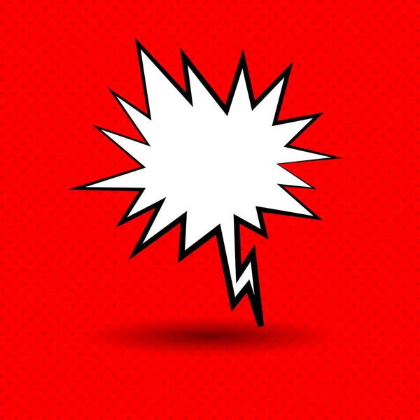 Bulle de discours avec fond rouge — Image vectorielle